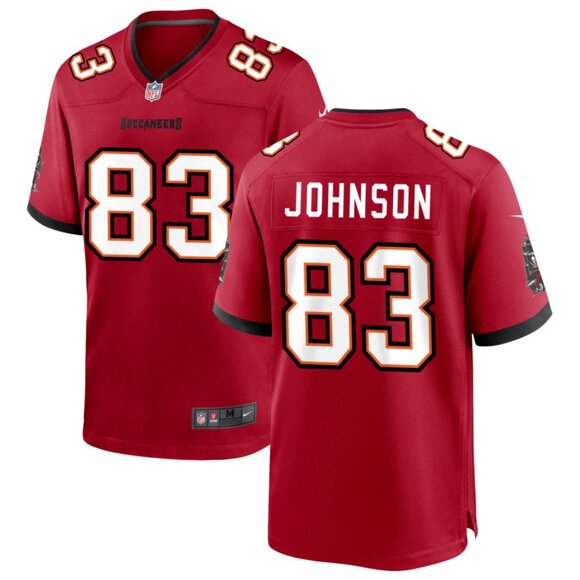 Mens Youths Kids Womens Tez Johnson Red Vapor Stitched Jersey